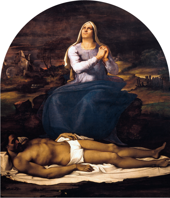 Foto del dipinto La Pietà di Sebastiano del Piombo